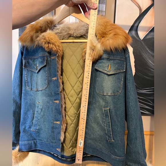 Women’s Faux Fur Demin Jacket - Picture 7 of 8